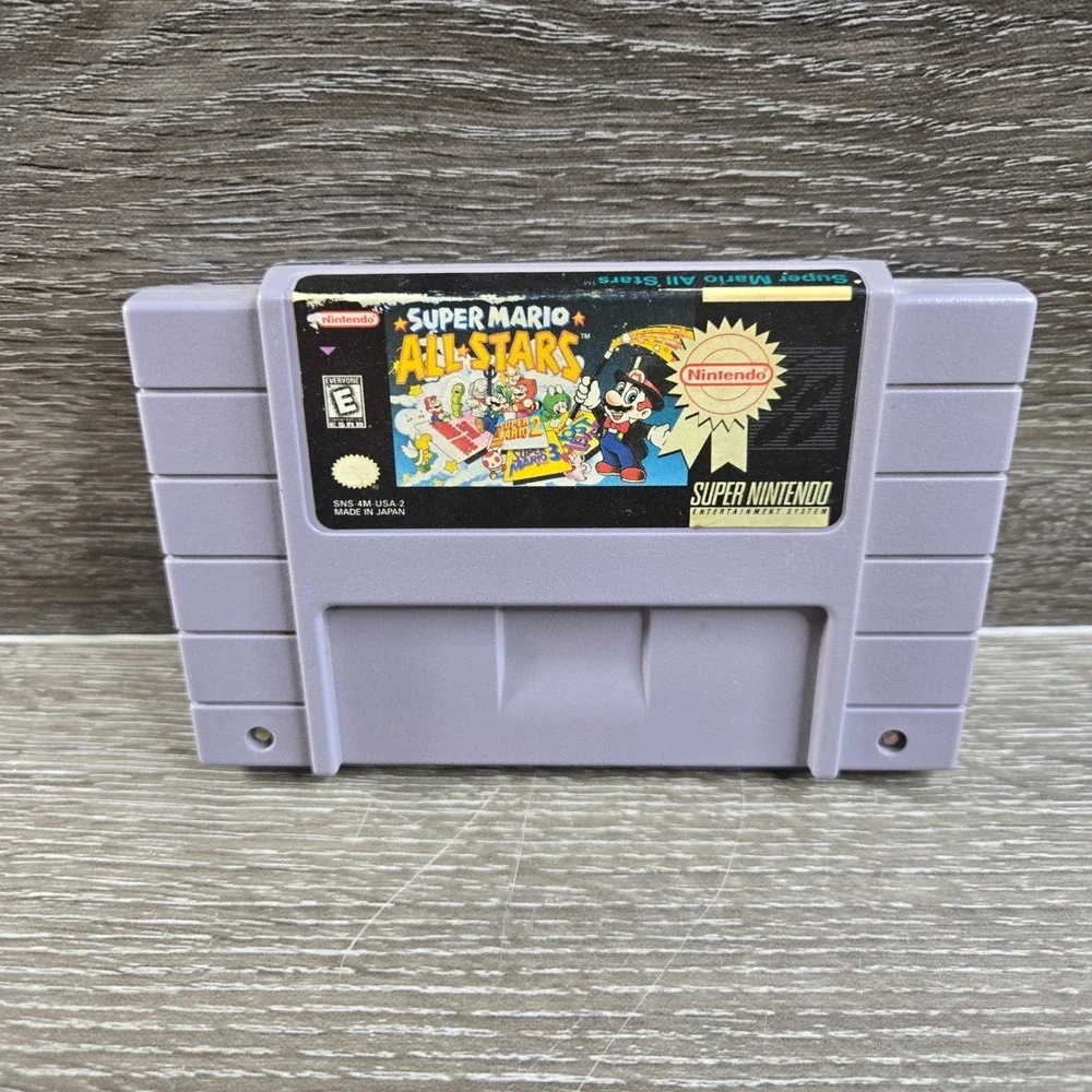 Nintendo SNES Super Mario All‎ Stars Authentic Video Game Cartridge Tested